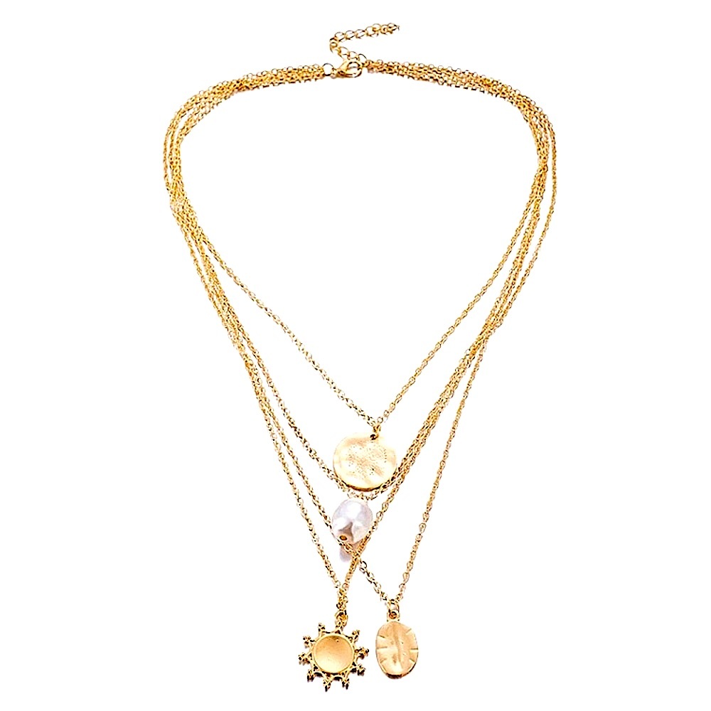 ⚜️[𝟯/$𝟮𝟴]⚜️4 Layered Gold Statement Choker NEW - Picture 6 of 9